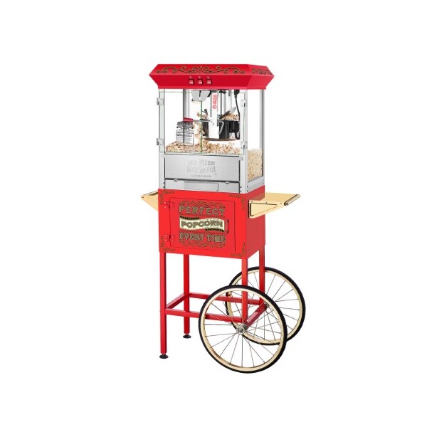 Great Northern Popcorn 10-Ounce Perfect Machine Electric Countertop Popcorn Maker and Cart, Red 721652CXU - main